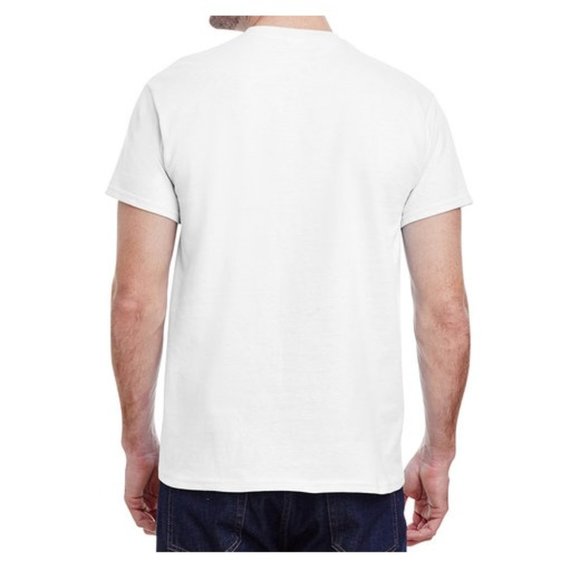 🆕 GILDAN ADULT ULTRA COTTON ROUND-NECK SHORT SLEEVE T-SHIRT - WHITE - MEN - Picture 4 of 5